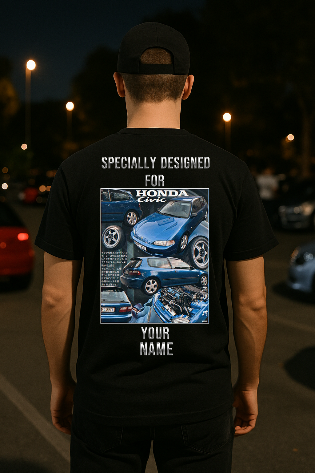 Custom Honda Civic JDM Shirt – Personalized “Specially Designed for YOUR NAME” Tee