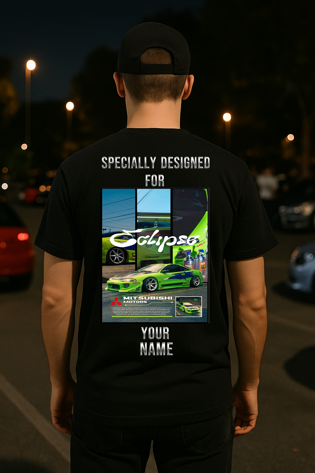 Custom Mitsubishi Eclipse T-Shirt – JDM Tribute Tee – Personalized for Your Name