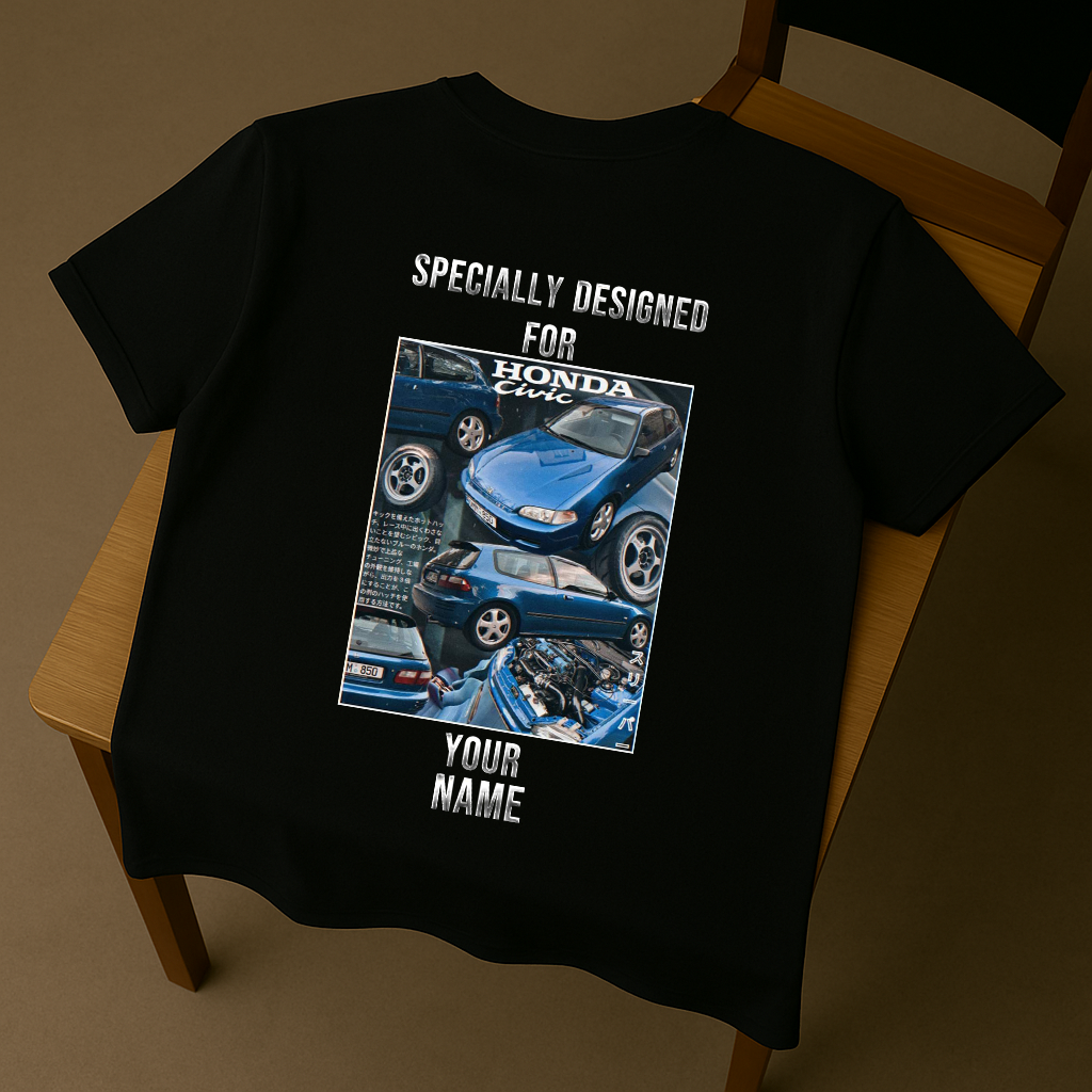 Custom Honda Civic JDM Shirt – Personalized “Specially Designed for YOUR NAME” Tee