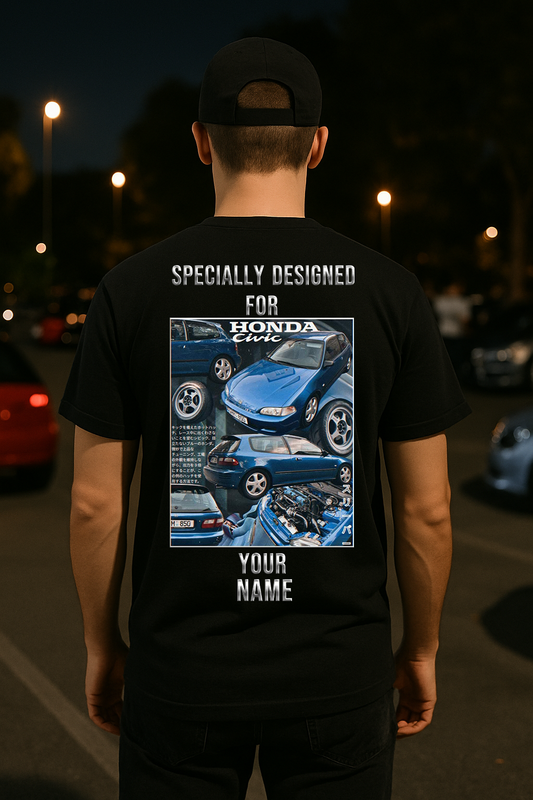Custom Honda Civic JDM Shirt – Personalized “Specially Designed for YOUR NAME” Tee