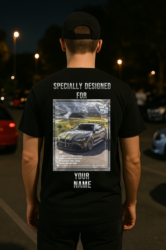 Custom BMW M4 Performance T-Shirt – Sleek Design Tee with Your Name