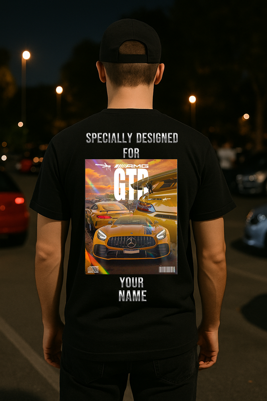 Custom AMG GT-R T-Shirt – Luxury Speed Tee with Your Name