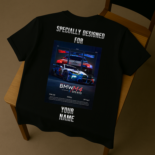 Custom BMW M4 GT3 EVO Shirt – Race Spec Tee Personalized for Your Name