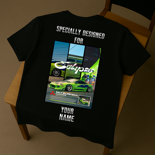 Custom Mitsubishi Eclipse T-Shirt – JDM Tribute Tee – Personalized for Your Name